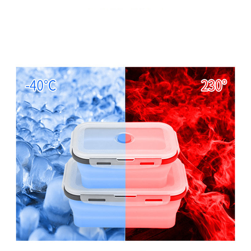 High Temperature Silicone Lunch Box Outdoor Portable Multi-Function Storage