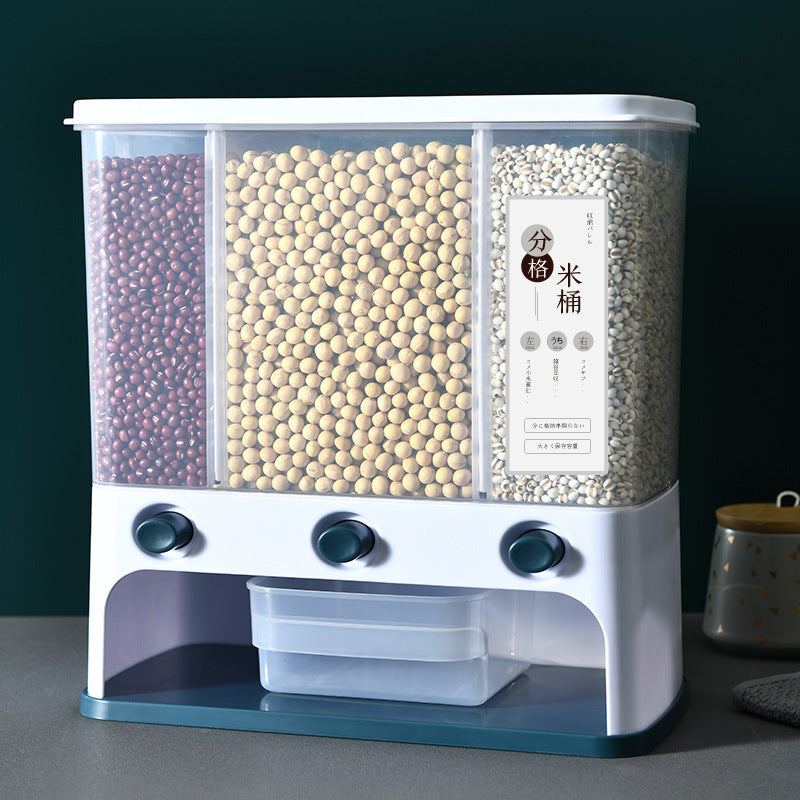 Food Storage Box Plastic Clear Container Wall-mounted Grain Storage Box for Whole Grains Kitchen Storage Container