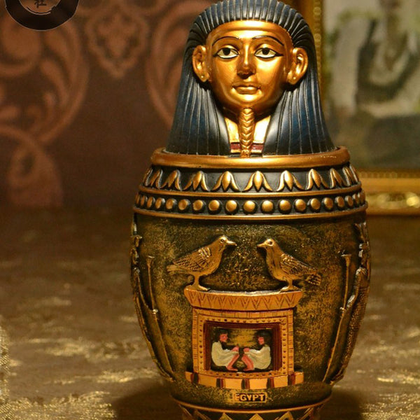 Ancient Egyptian Evil Spirit Home Decoration Ornaments Storage Jar