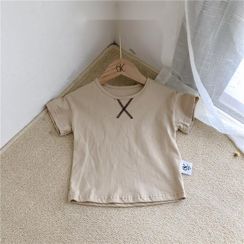 Summer Baby Children's Clothing Simple Short-sleeved T-shirt