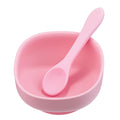 Baby Food Supplement Bowl  Fork Spoon Set Silicone Suction Cup Bowl