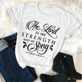T-Shirt Women Fashion Retro Funny Jesus T-Shirt Faith Slogan Art Top