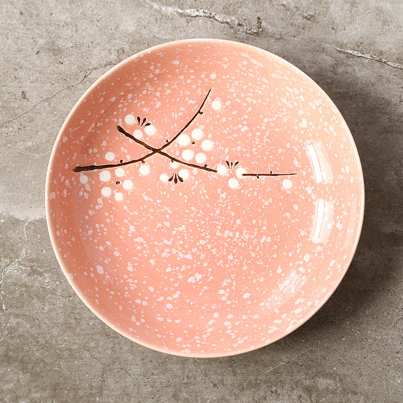 Domeiran Japanese Hand-Painted Sakura Noodle Bowl Ceramic Bowl Noodle Bowl