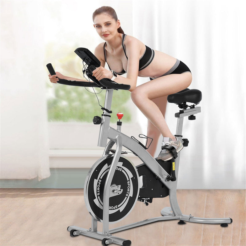 Stationary Bicycle With Tablet Stand