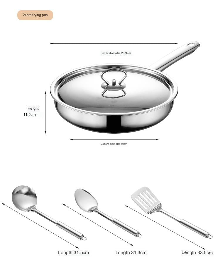 Stainless Steel Cookware Set Thick Kitchen Utensils