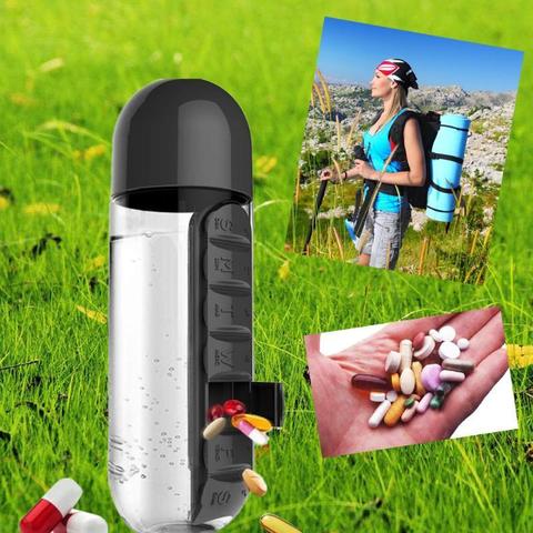 Outdoor Portable One Week Water Cup With Medicine Box