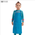 Simple monochrome cute children's apron adjustable youth anti-smudge apron