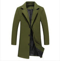 Men's Solid Color Casual Woolen Coats