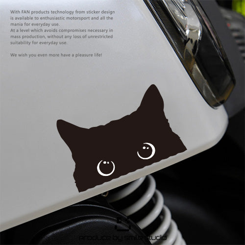Cartoon Black Cat Fun Reflective Waterproof Car Sticker Creative Motorcycle Electric Car Car Scratch Cover Decal