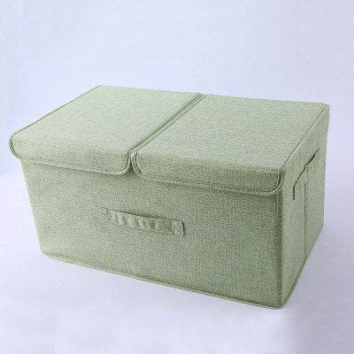 Cotton and linen collapsible storage box