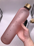 Large Capacity 1L Time Water Cup Fitness Water Bottle Gradient Color Matte