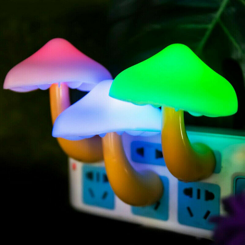 Mushroom-shaped LED Lights With Automatic Sensors, Indoor Decoration Lamps