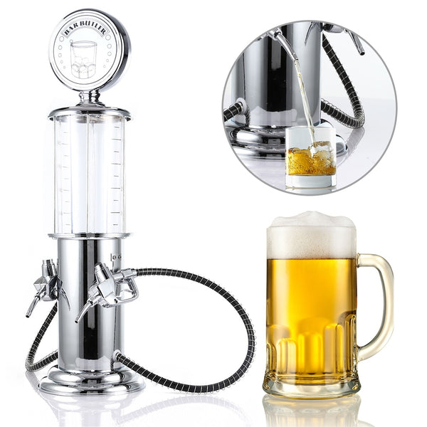 Mini Beer Dispenser Machine Drinking Vessels Double Gun Pump Transparent Layer Design Gas Station Bar Beer Kitchen Drinking Wine