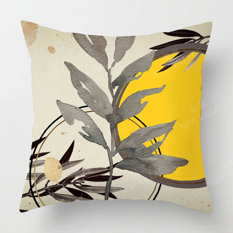 Yellow Abstract Personality Pillow