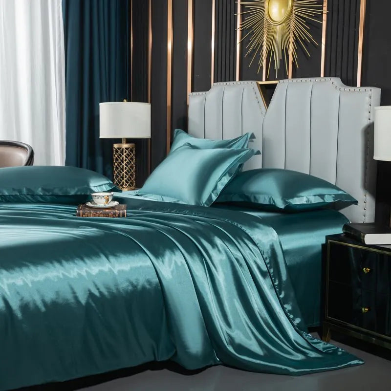 Silk Bedding Set with Duvet Cover