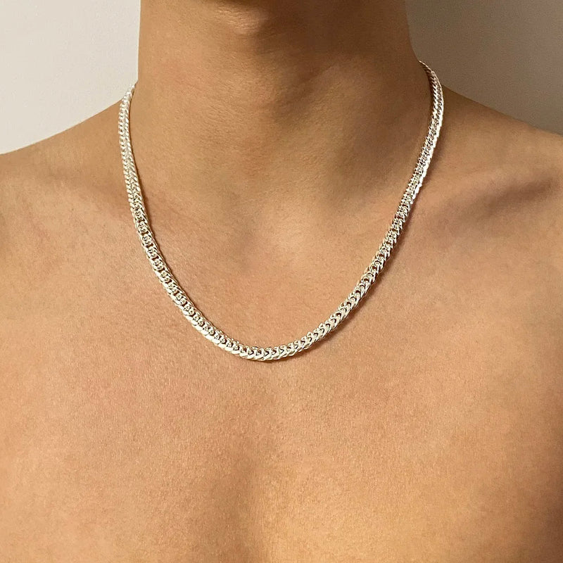 Sterling Silver 6MM Geometry Necklace