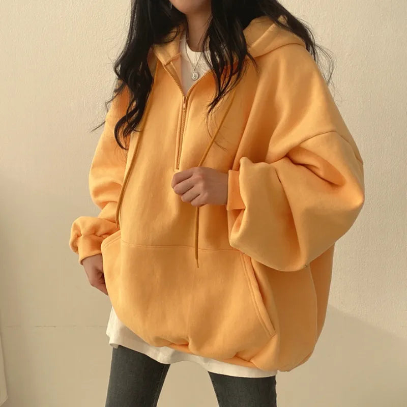 Female Casual Long Sleeve Pocket Hooded Coats