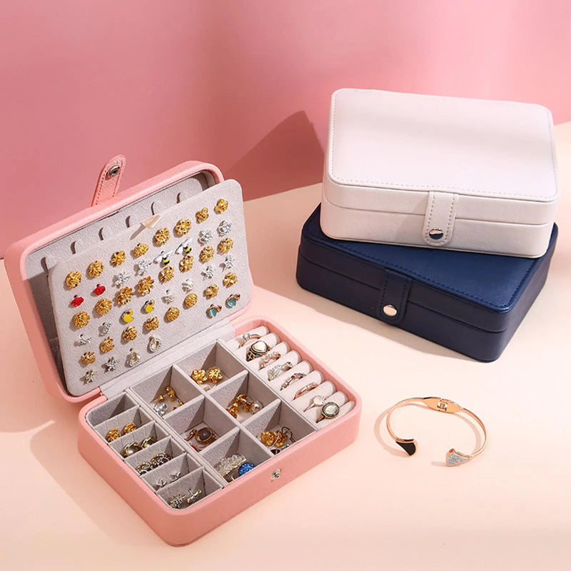 Portable Jewelry Box for Earring Ring Necklace