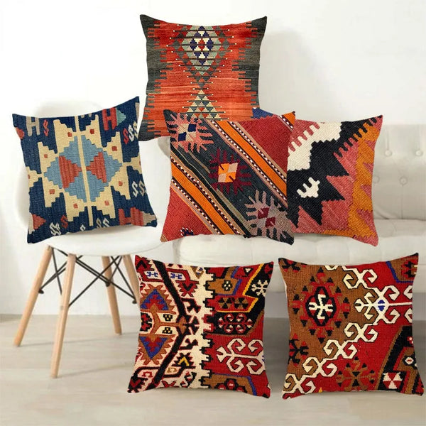 Bohemian Patterns Linen Pillows