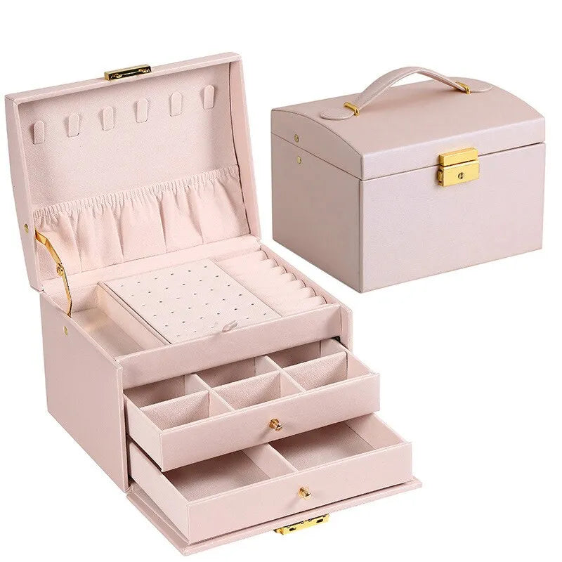 Multi Functional Three Layer Jewelry Box