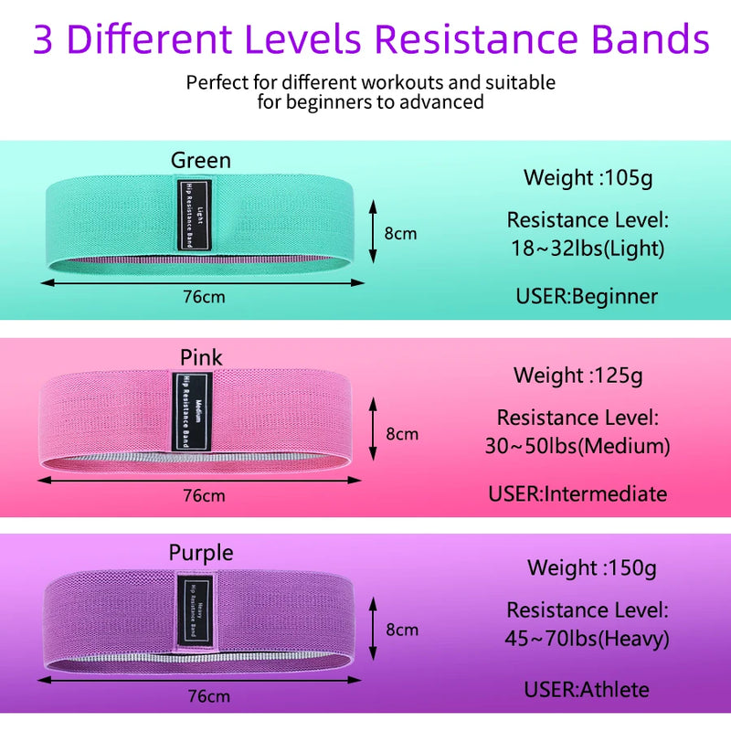 Fabric Resistance Hip Booty Bands