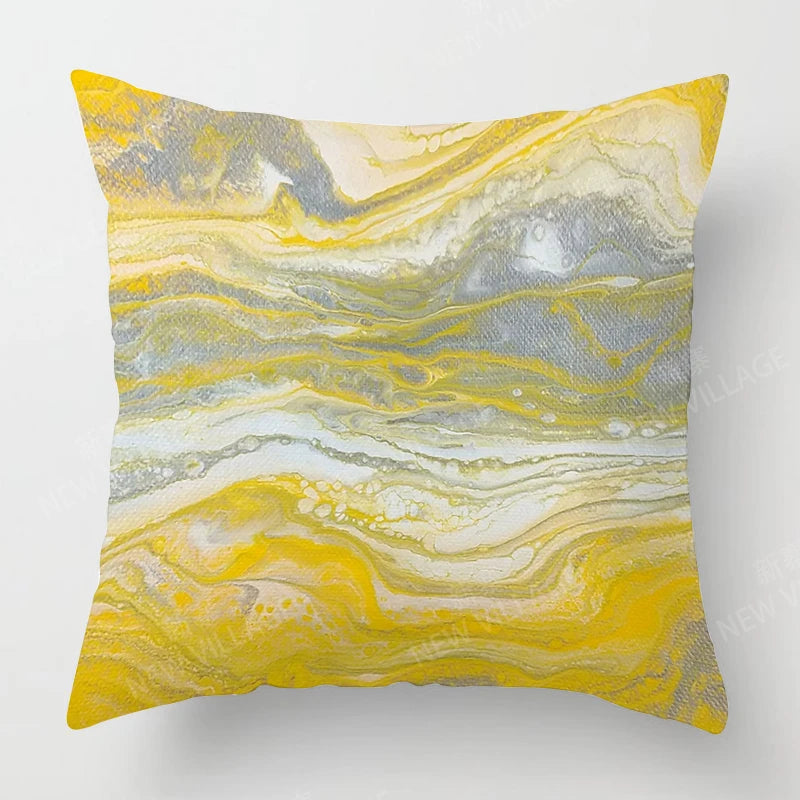 Yellow Abstract Personality Pillow