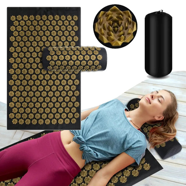 Yoga Mat With Spikes Pillow