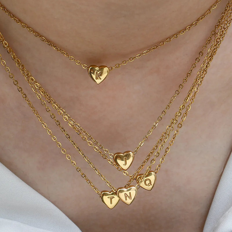 Minimalist Small Love Initial Necklace