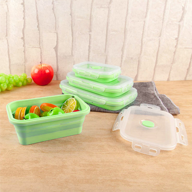 High Temperature Silicone Lunch Box Outdoor Portable Multi-Function Storage