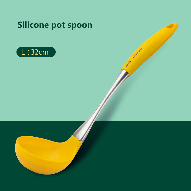Stainless Steel Silicone Spatula Spoon Non-stick Cookware Set
