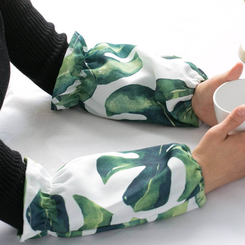 Monstera Deliciosa Waterproof Apron Printed Polyester Cotton Couple Sleeveless Fabric Home Kitchen Baking Apron