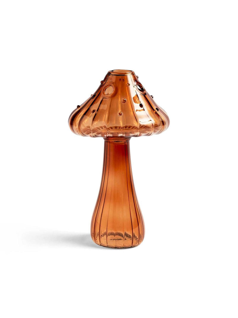 1pc Mushroom Shaped Flower Vase Creative Glass Mushroom Shaped Vase For Home